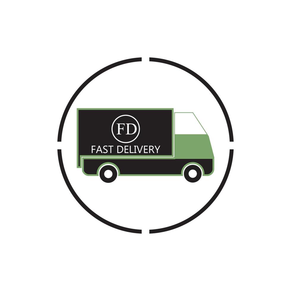 Fast delivery truck icon vector illustration