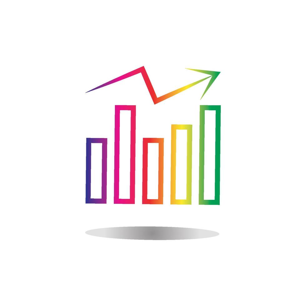 Graph Icon in trendy flat style isolated on white . Chart bar symbol for your web site design  logo  app  UI. vector