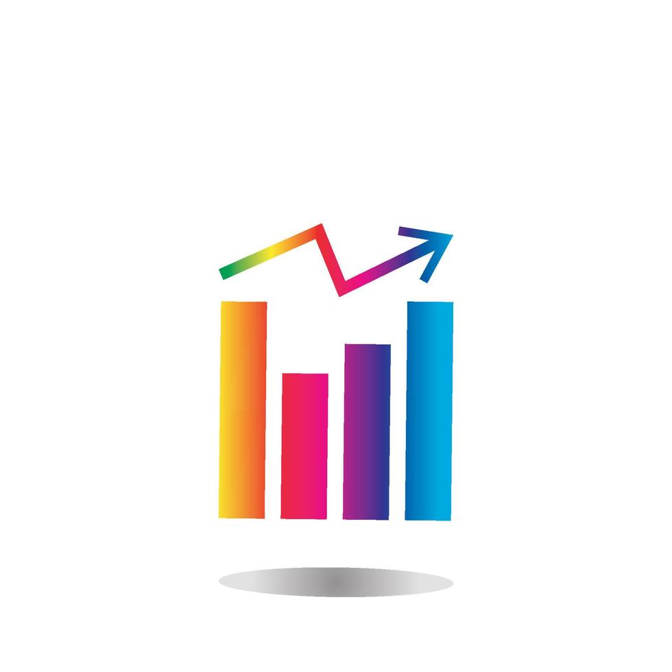 Graph Icon in trendy flat style isolated on white . Chart bar symbol for your web site design  logo  app  UI. vector