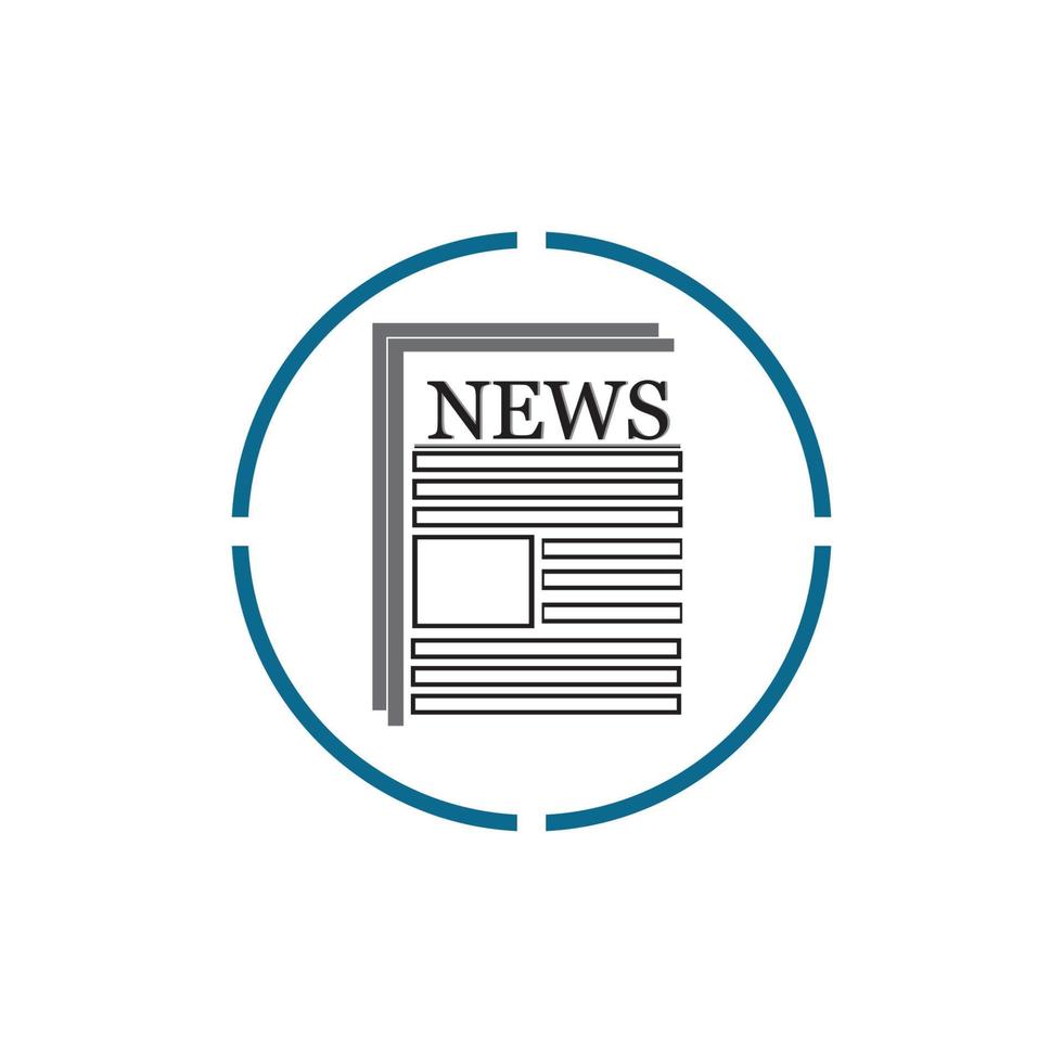 Newspaper icon vector symbol background