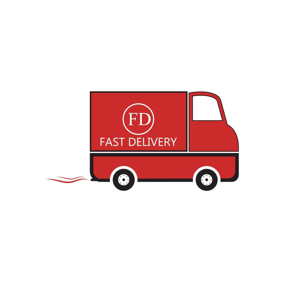 Fast delivery truck icon vector illustration