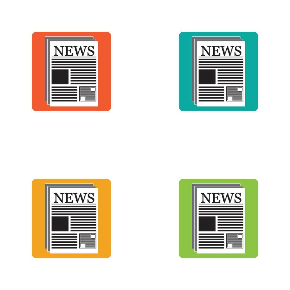 Newspaper icon vector symbol background