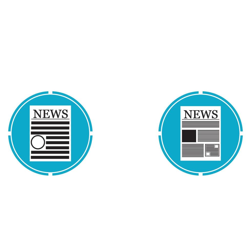 Newspaper icon vector symbol background