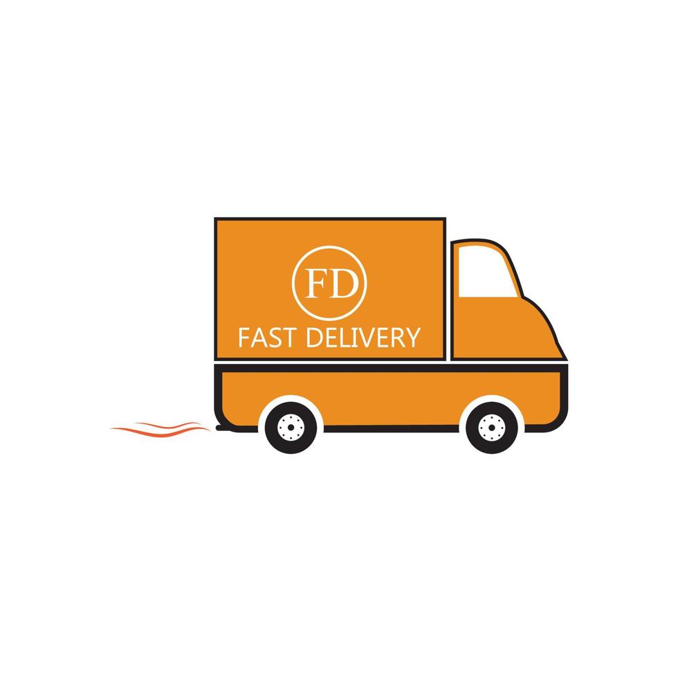 Fast delivery truck icon vector illustration