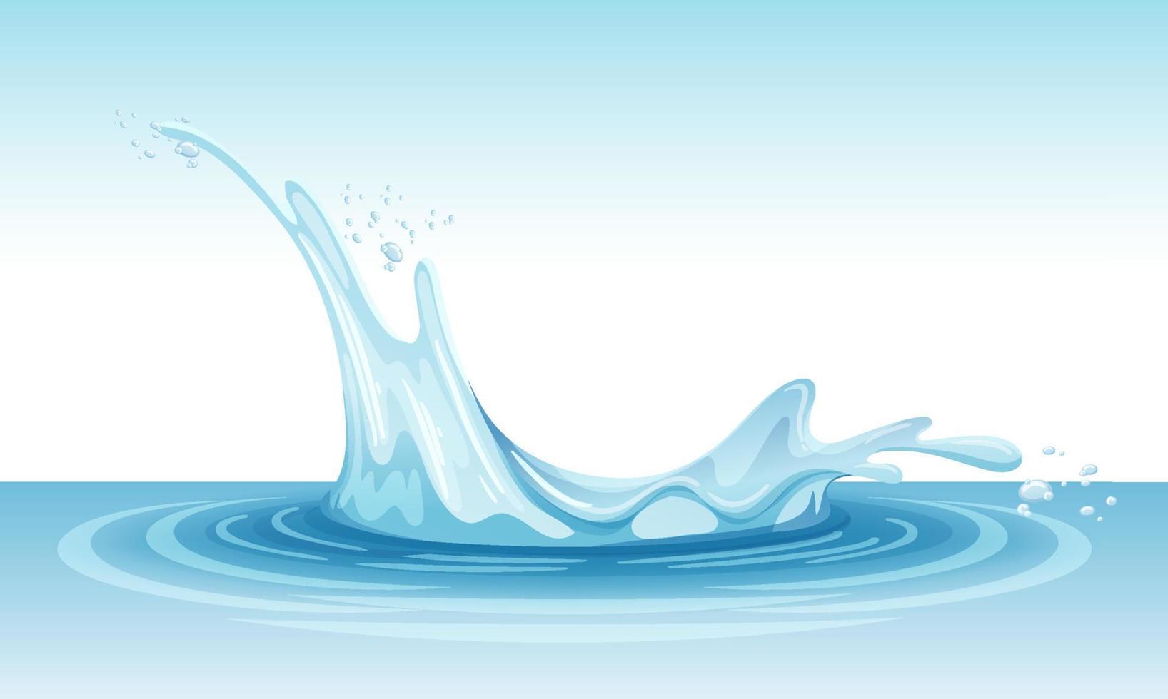 A water splash on white background vector