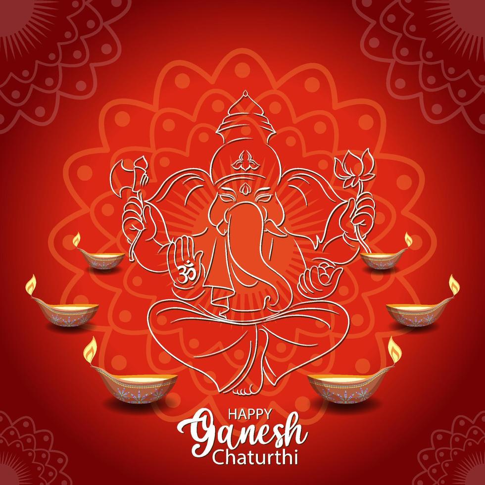 Happy Ganesh Chaturthi Poster vector