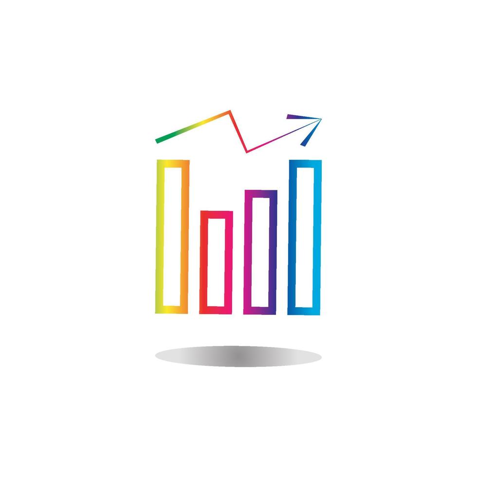 Graph Icon in trendy flat style isolated on white . Chart bar symbol for your web site design  logo  app  UI. vector