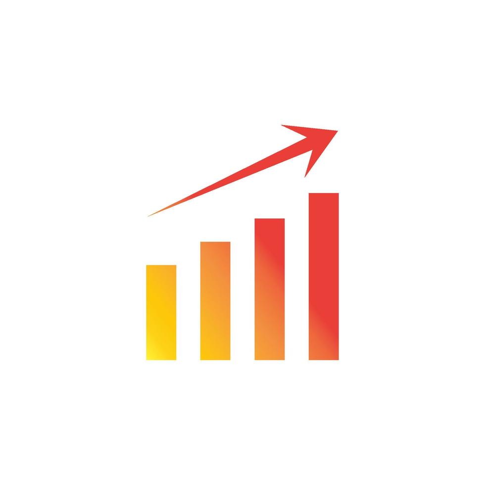 Graph Icon in trendy flat style isolated on white . Chart bar symbol for your web site design  logo  app  UI. vector