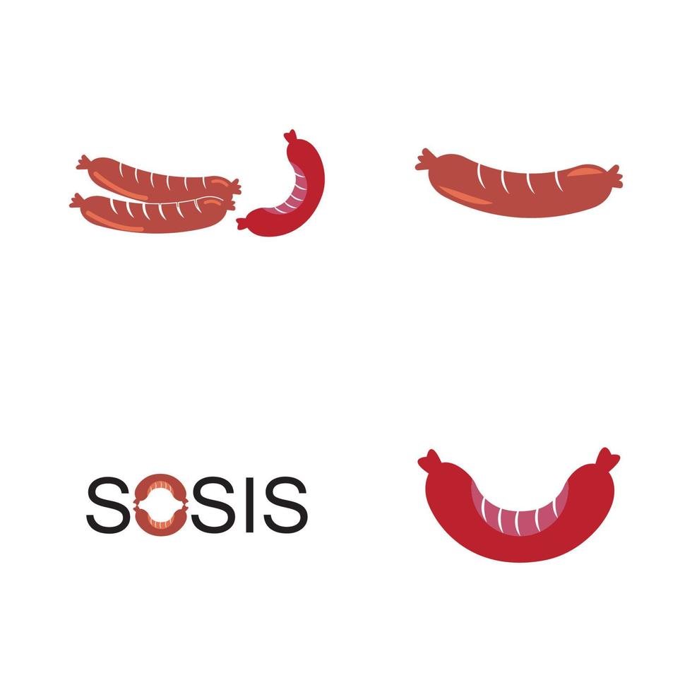 Sausage Icon Illustration vector background