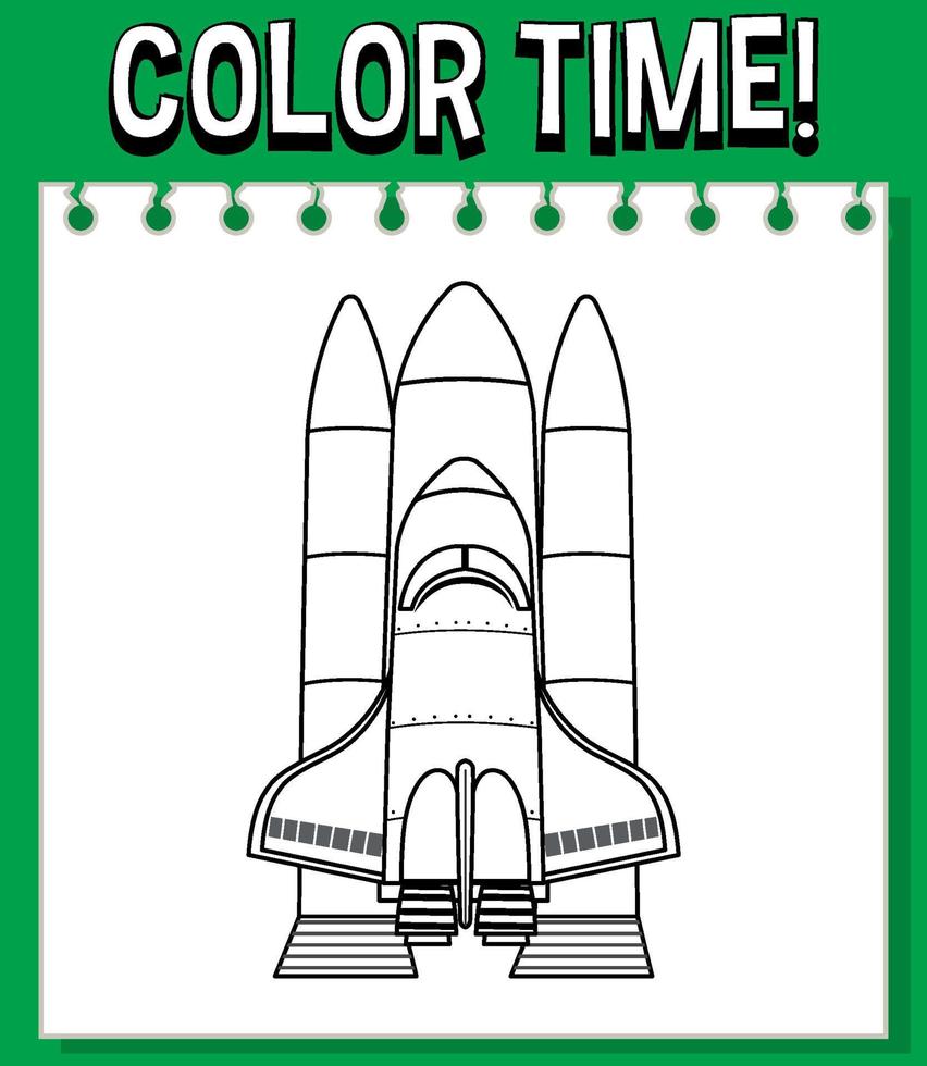 Worksheets template with color time text vector