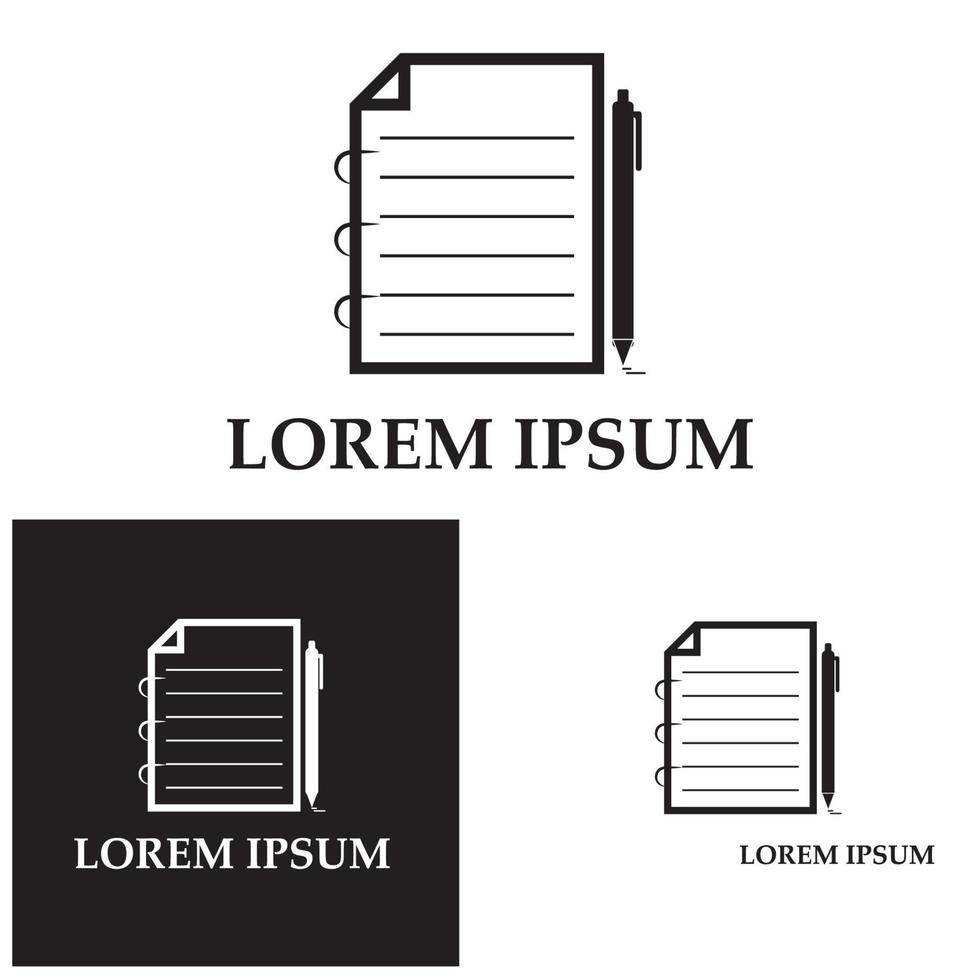 Write Document User Interface Outline Icon Logo Vector Illustration