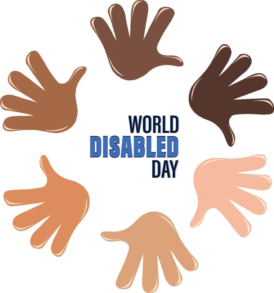 Poster design for world disabled day vector