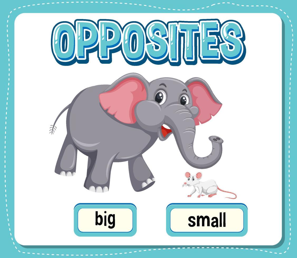 Vetor de Opposite big and small illustration vector, Opposite