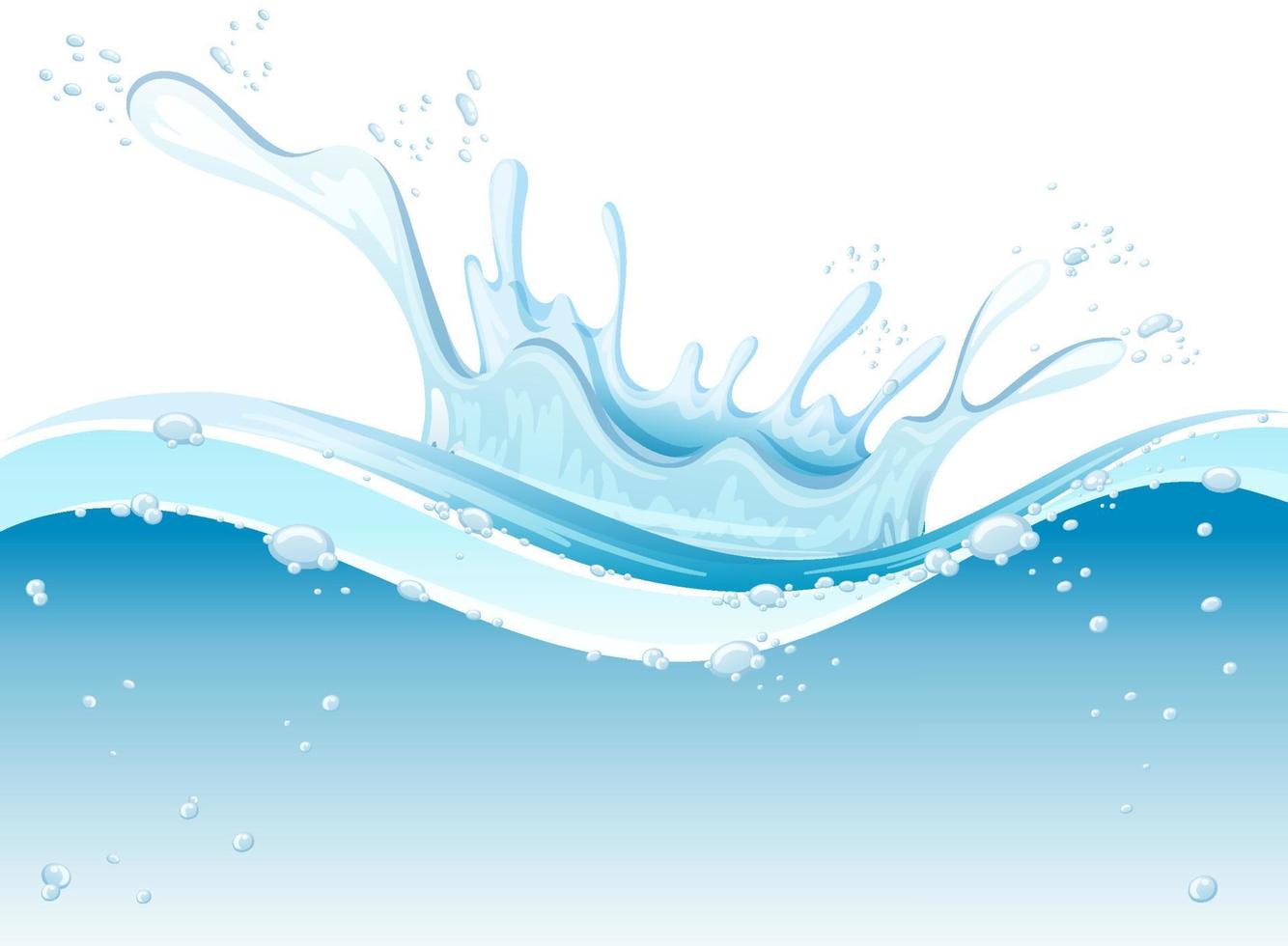 A water splash on white background vector