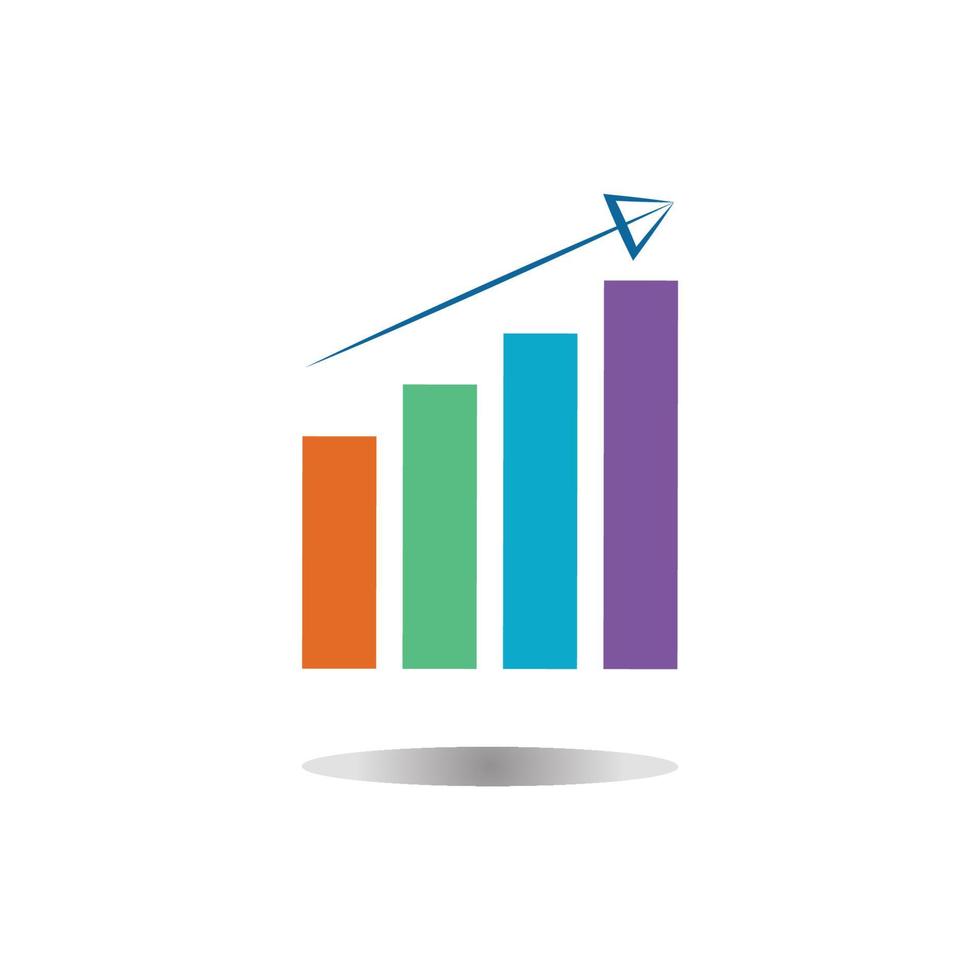 Graph Icon in trendy flat style isolated on white . Chart bar symbol for your web site design  logo  app  UI. vector