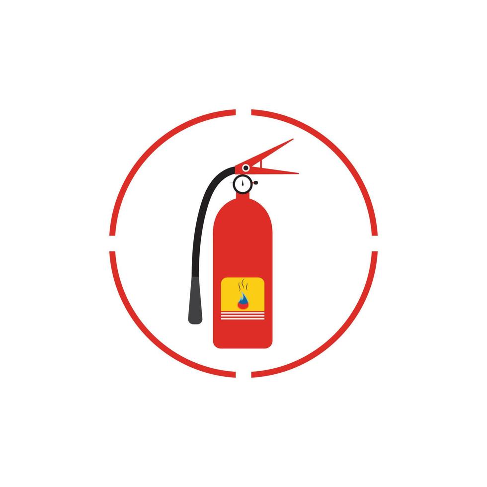 icono de extintor de incendios, equipo de protección, señal de emergencia, símbolo de seguridad vector