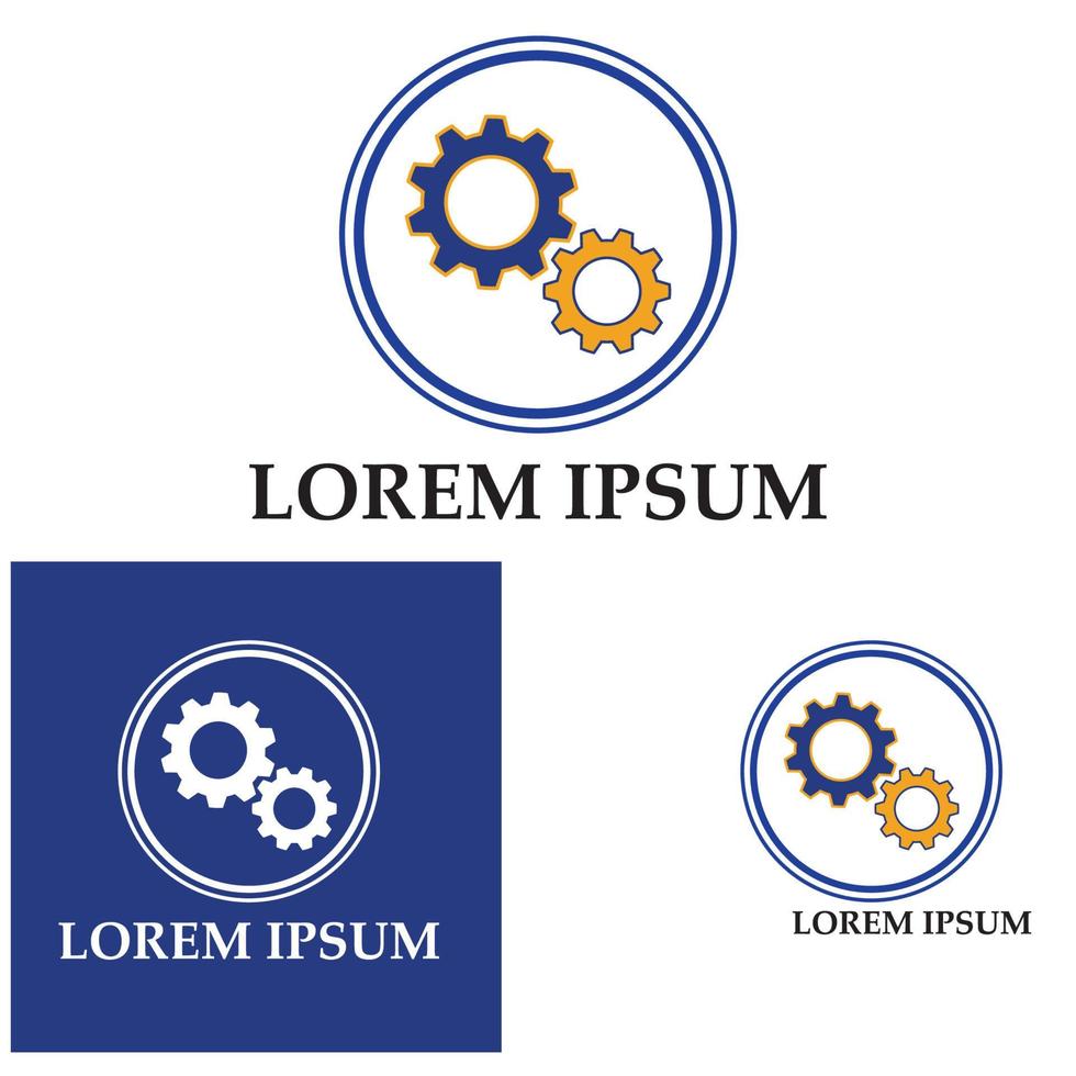 Gear logo icon design vector background template