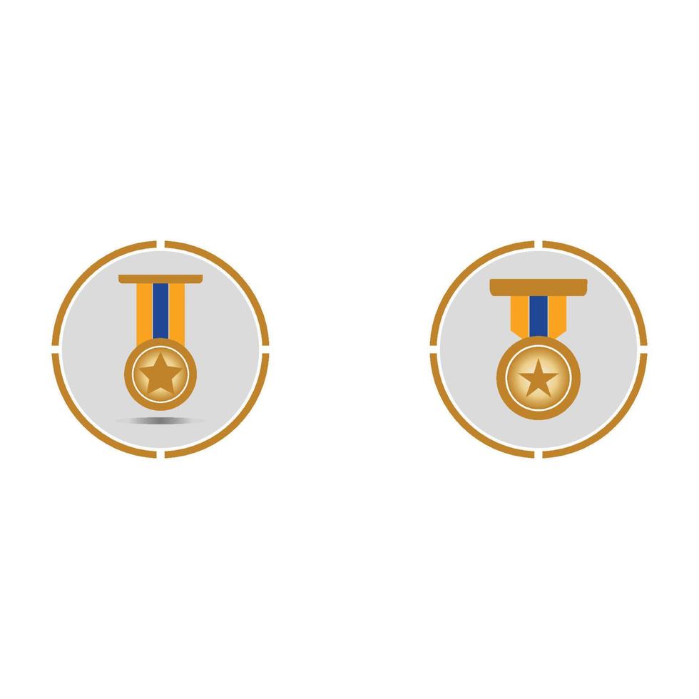 Medal icon vector background template illustration