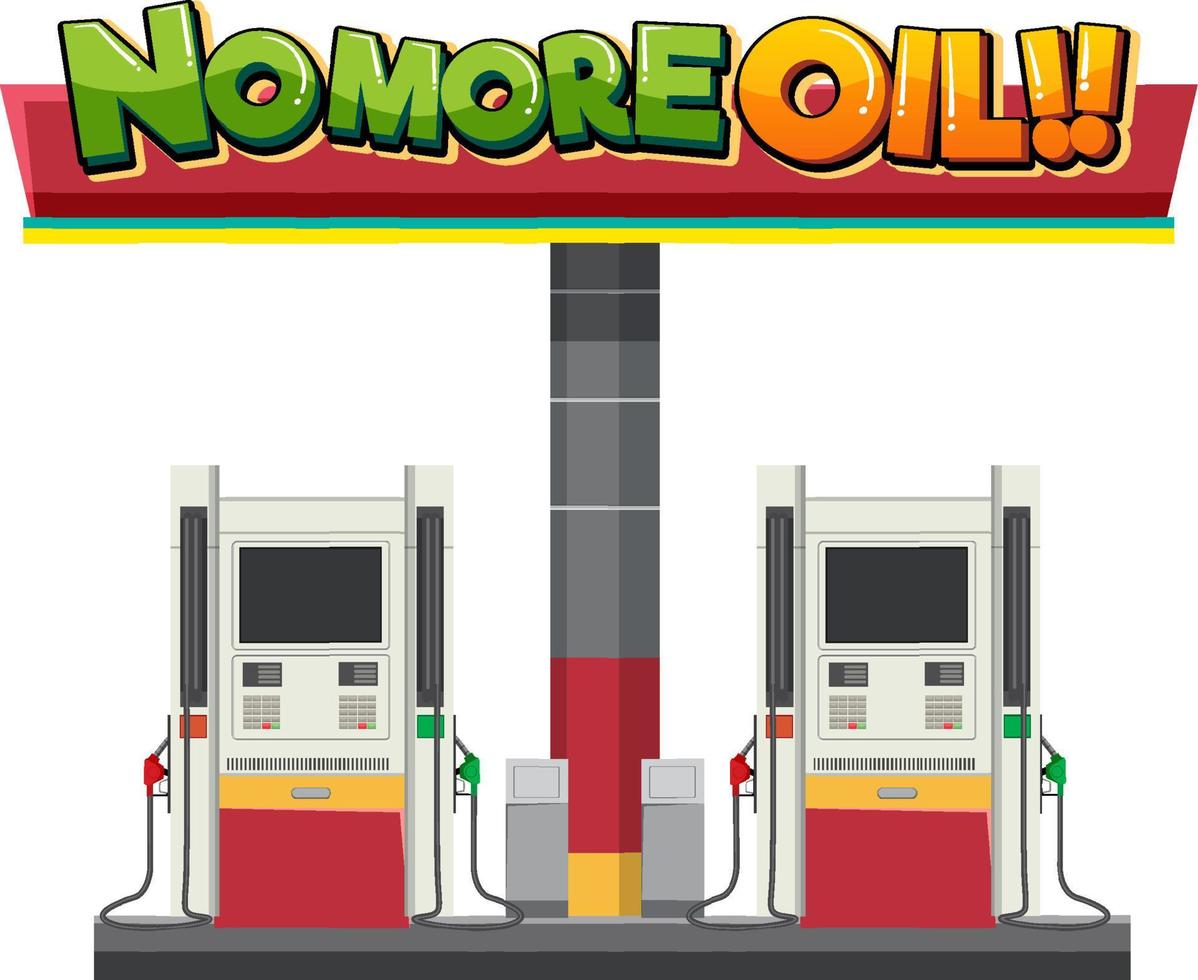 gasolinera sin más logotipo de la palabra aceite vector