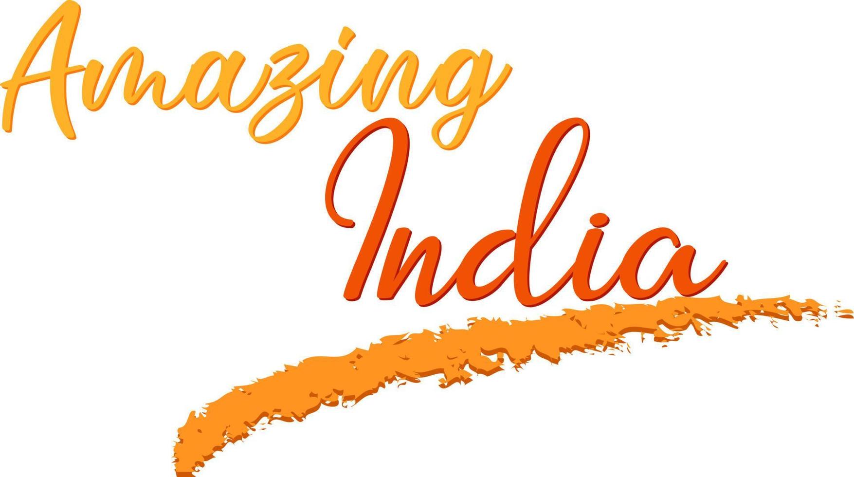 Amazing India lettering logo vector