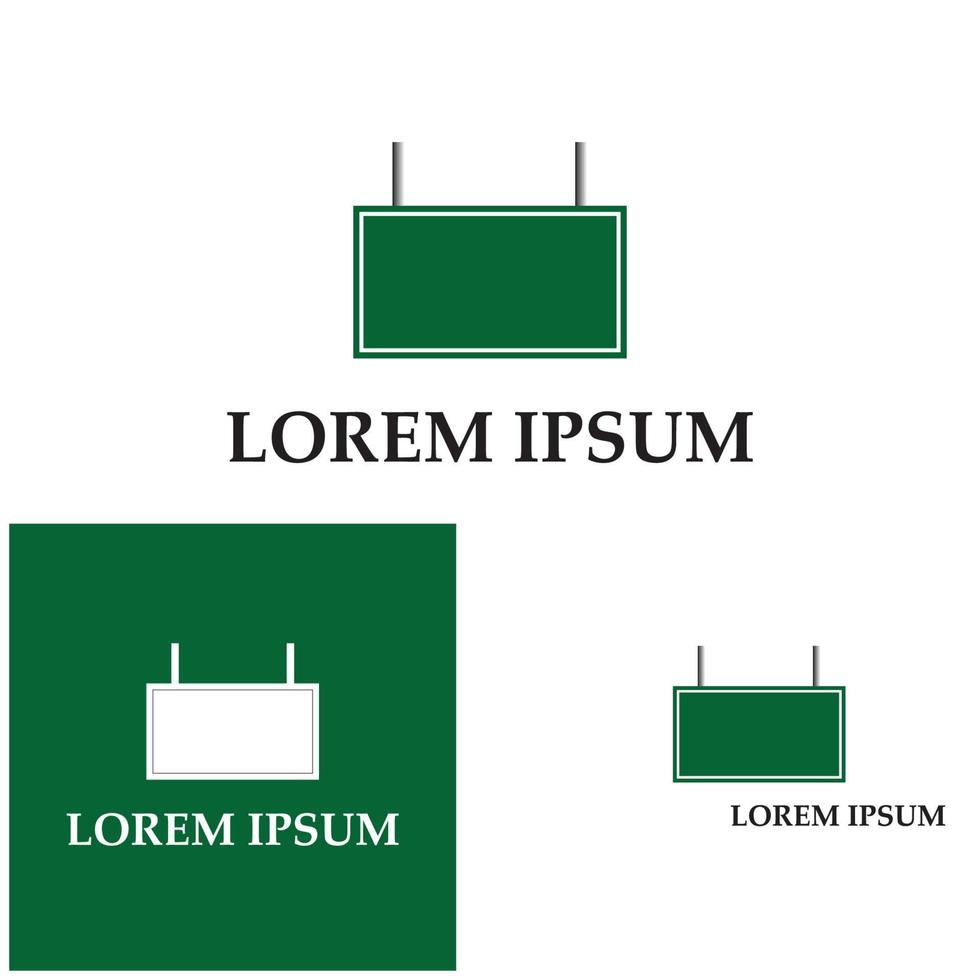Vector of blank road sign on isolated white background