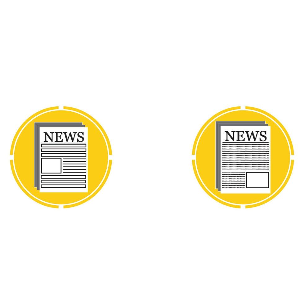 Newspaper icon vector symbol background