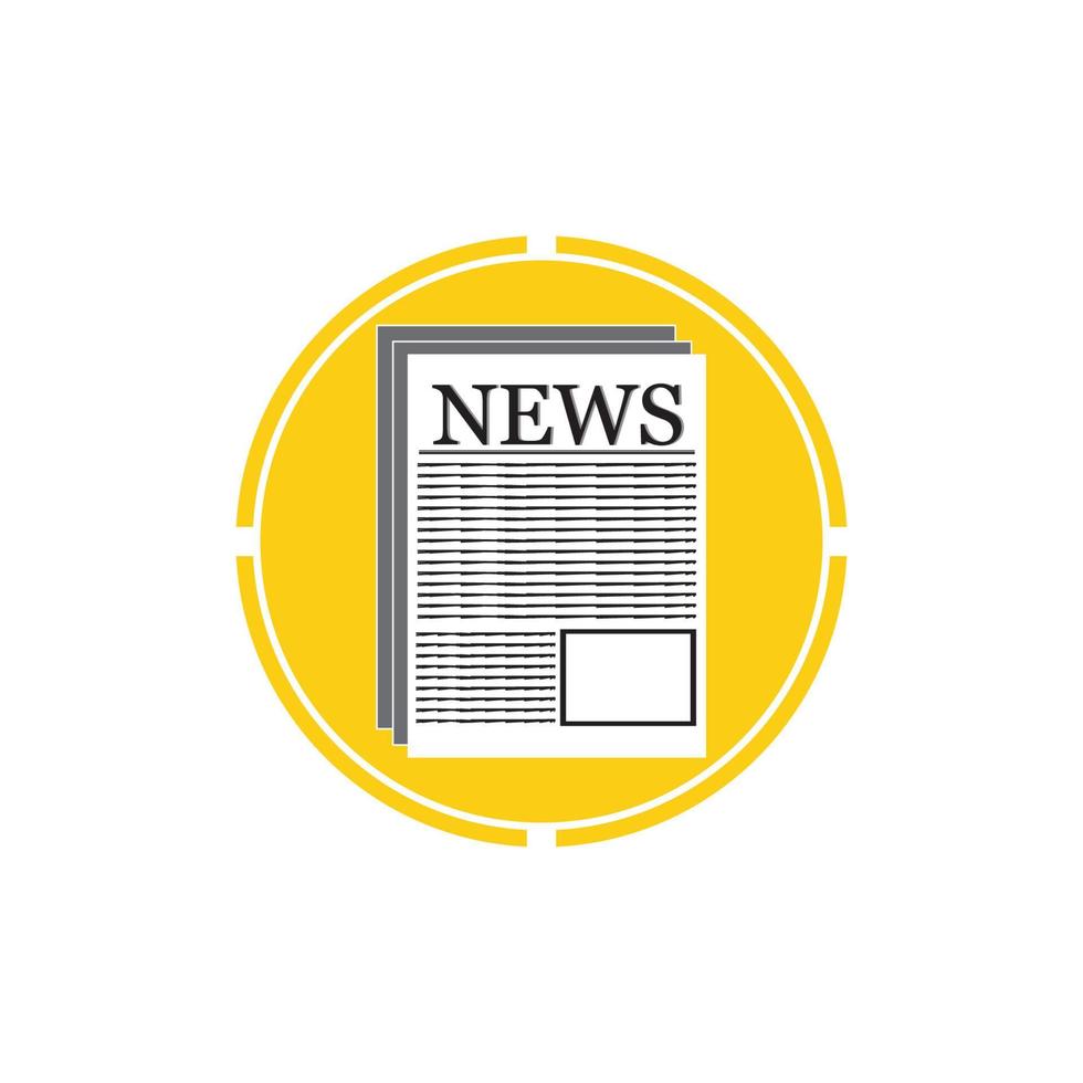 Newspaper icon vector symbol background