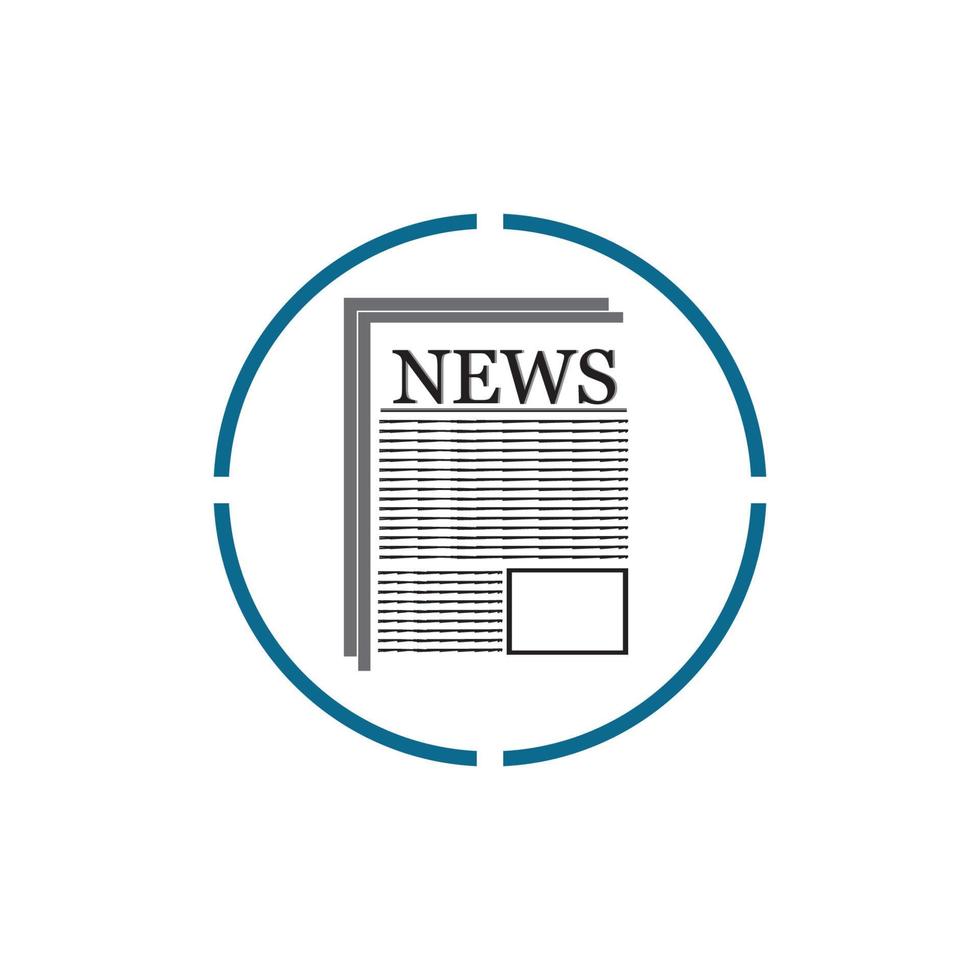 Newspaper icon vector symbol background