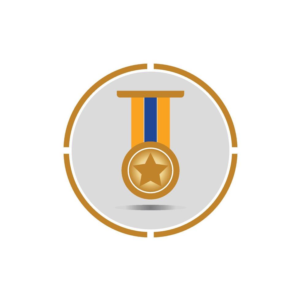 Medal icon vector background template illustration