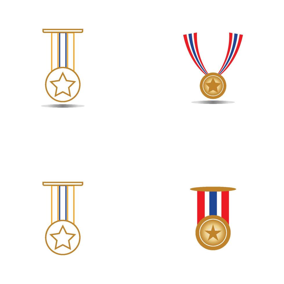 Medal icon vector background template illustration