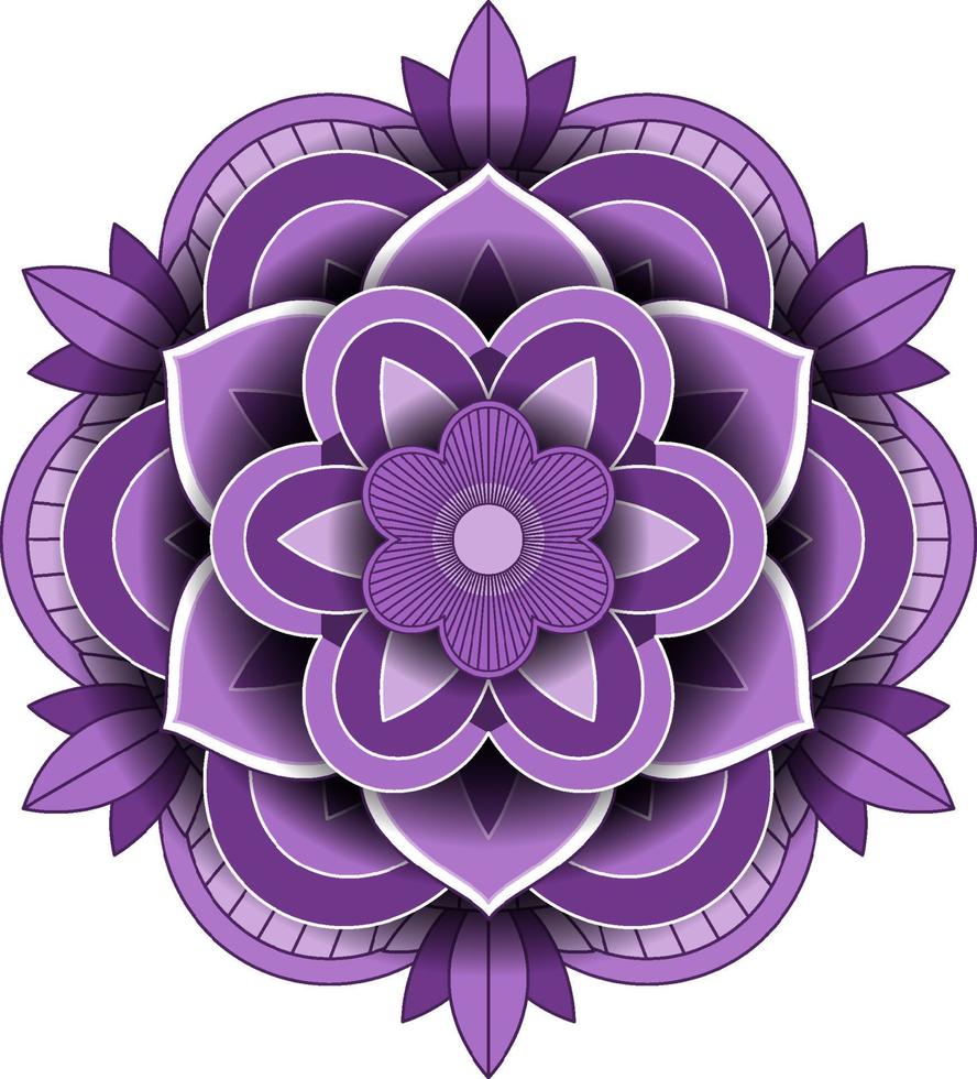 Vintage mandala with thin lines vector
