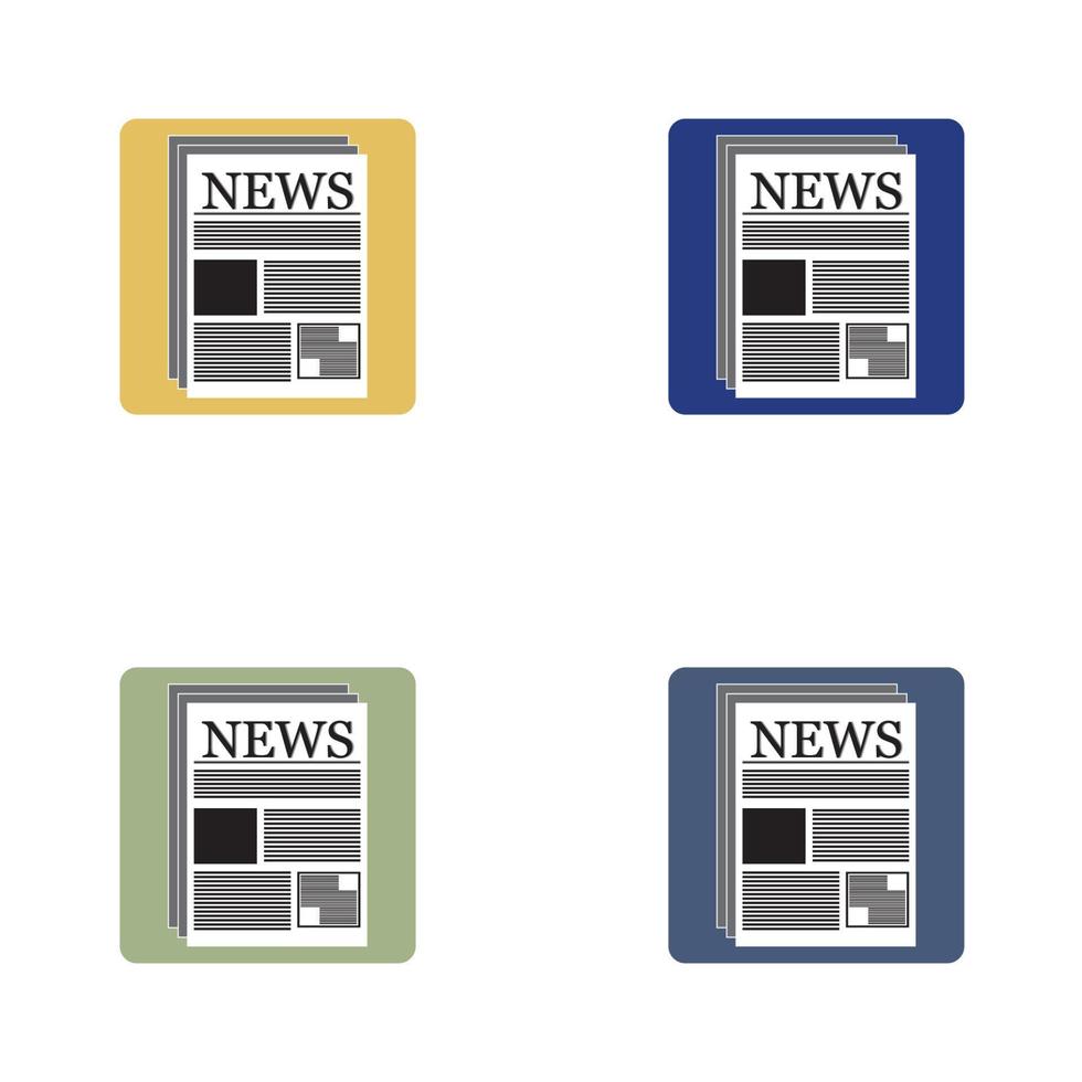 Newspaper icon vector symbol background