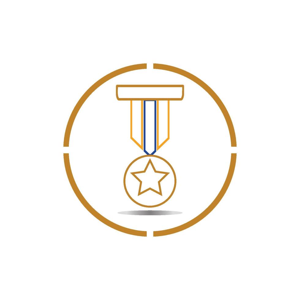 ilustración de plantilla de fondo de vector de icono de medalla