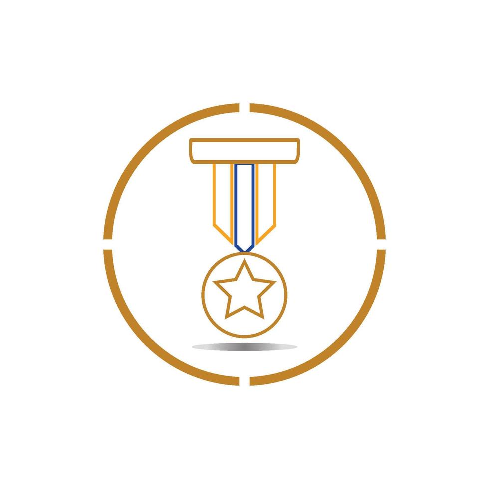 Medal icon vector background template illustration