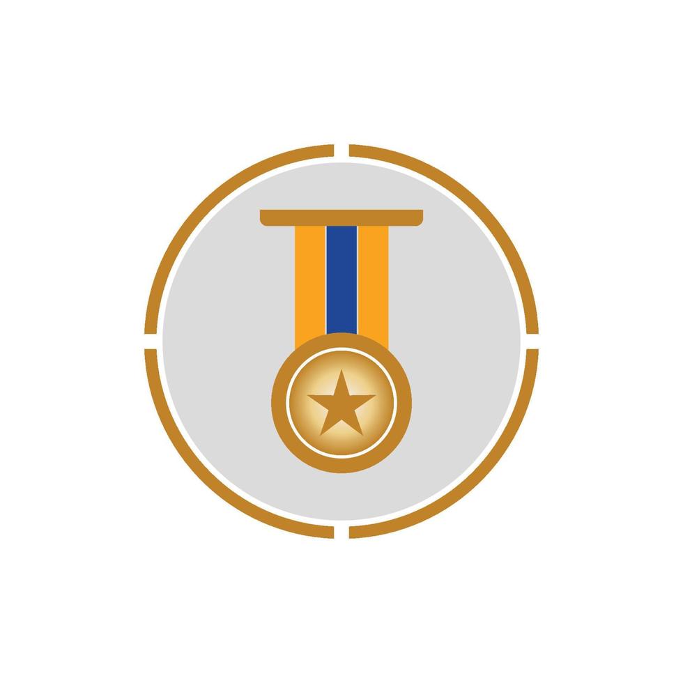 Medal icon vector background template illustration
