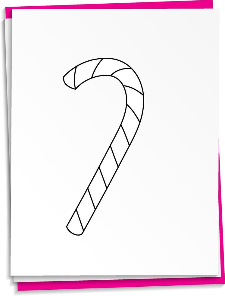 Hand drawn candy on paper vector