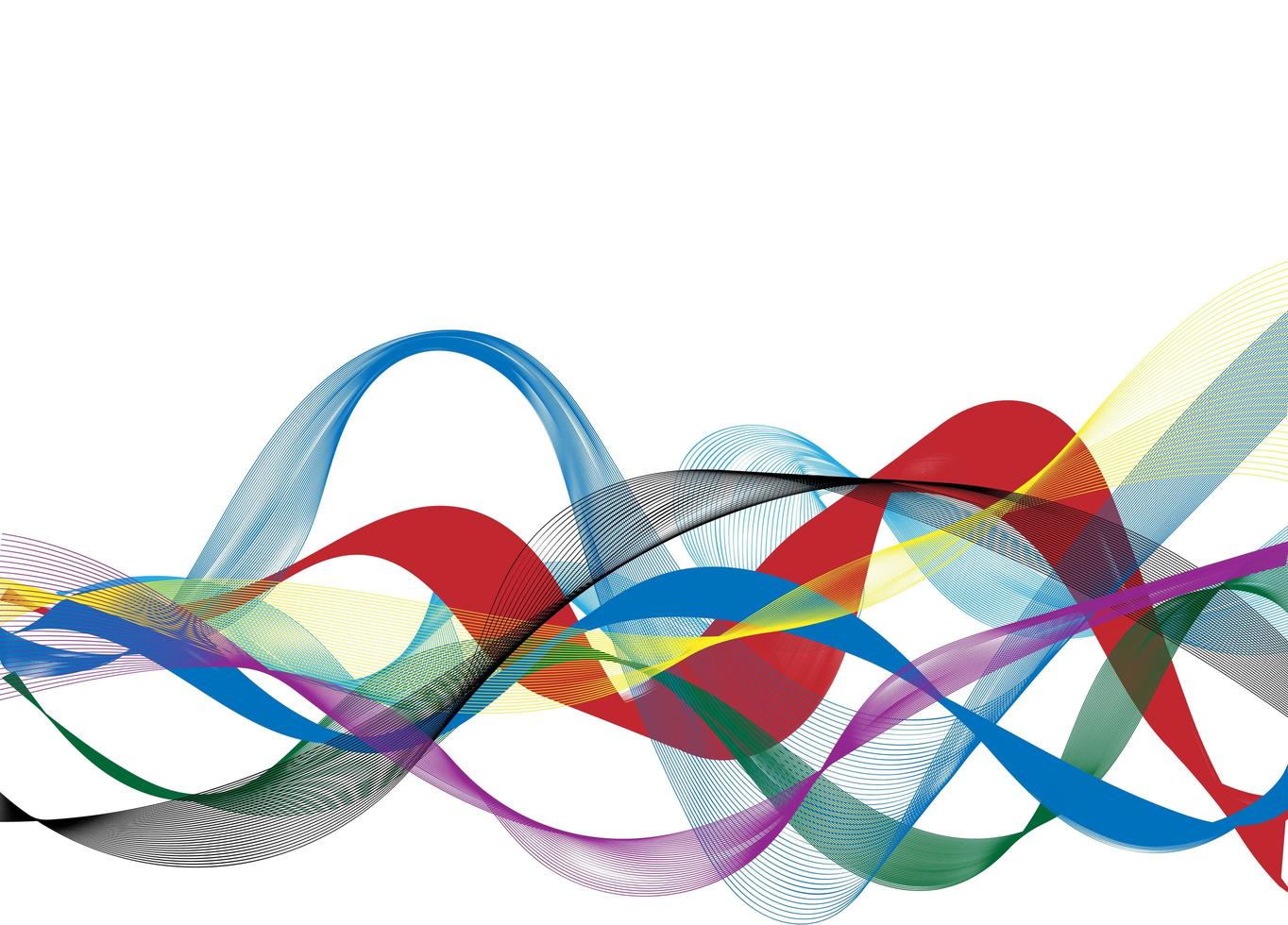 Abstract wave background design. Stylish line art background with colorful shiny waves. Curved wavy line on white background. photo