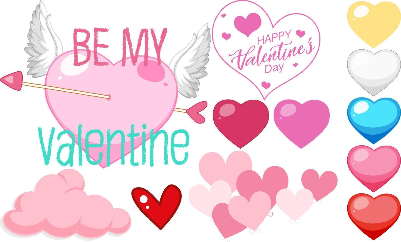 Valentine theme with many hearts vector