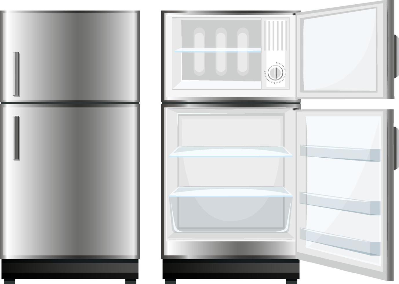 refrigerador vacío con puerta abierta vector