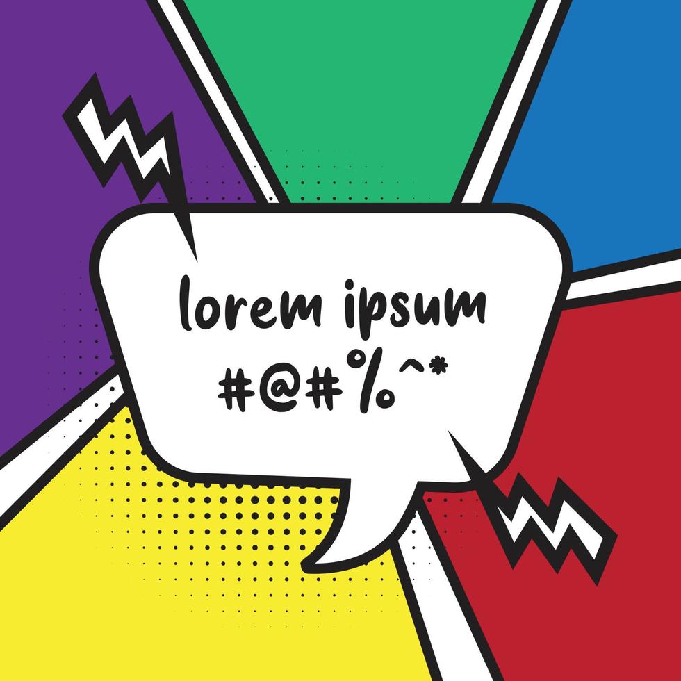 template comic speech bubbles halftone dot vector background in pop art style. Dialog empty cloud, space for text. Creative comics book conversation chat