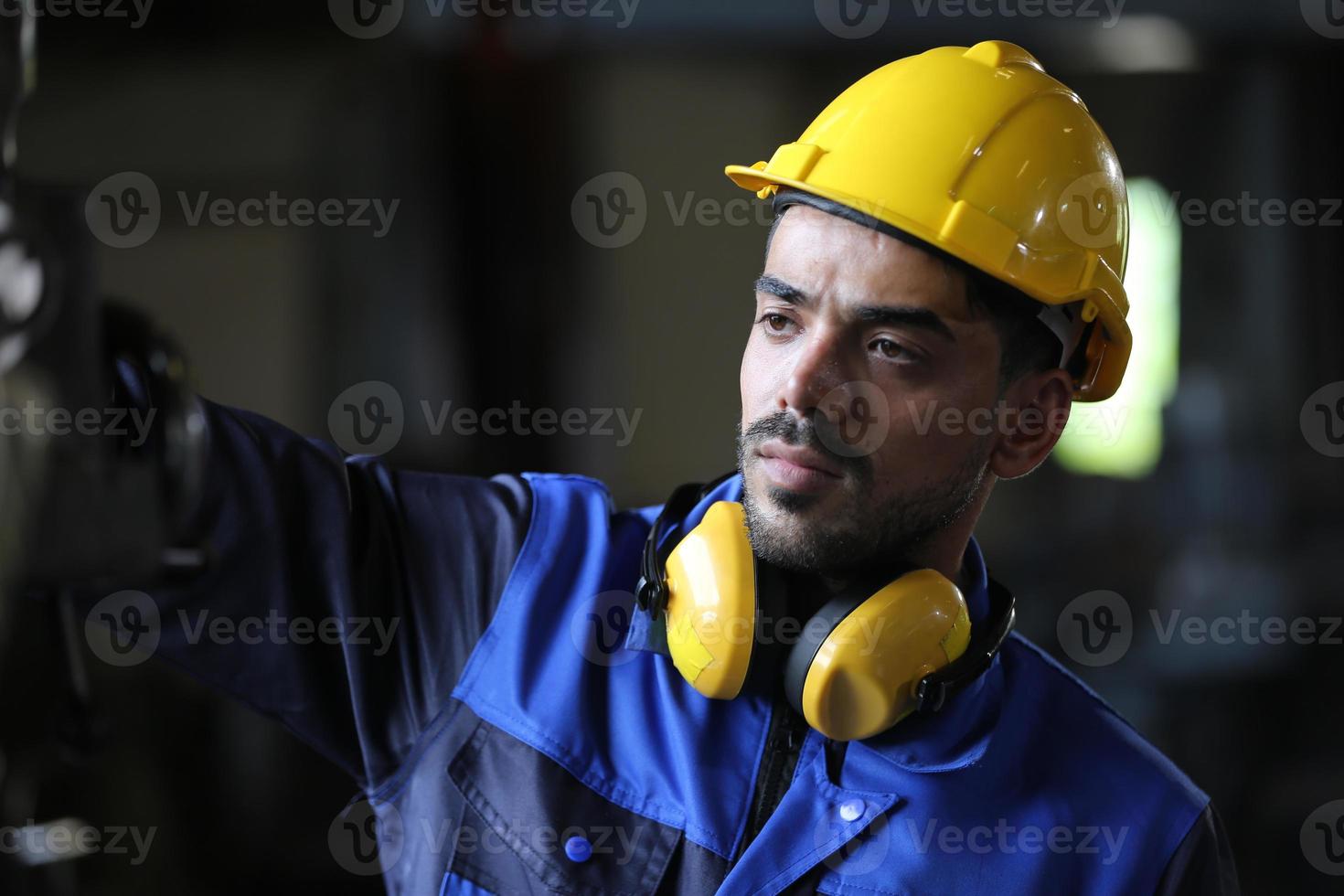 Professional men engineer worker skills quality, maintenance, training industry factory worker , warehouse Workshop for factory operators, mechanical engineering team production. photo