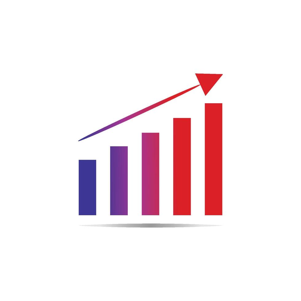 Graph Icon in trendy flat style isolated on white . Chart bar symbol for your web site design  logo  app  UI. vector
