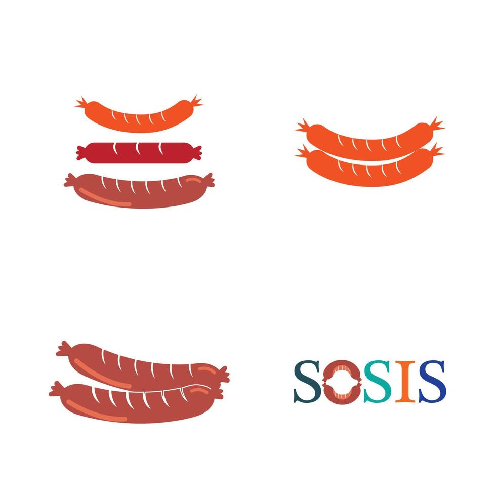 Sausage Icon Illustration vector background