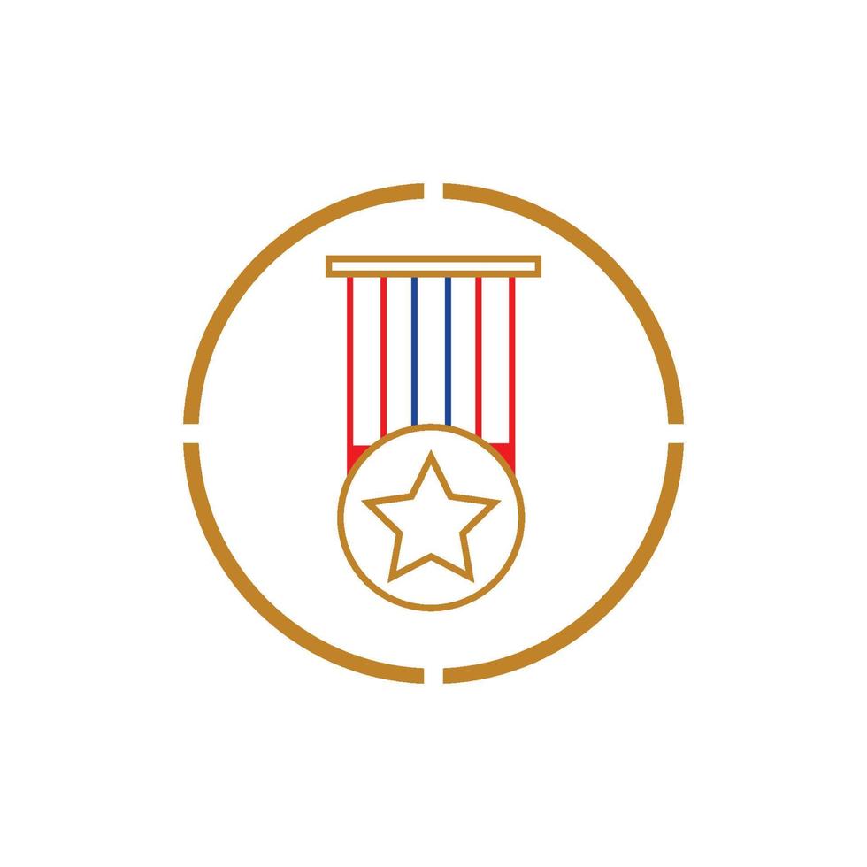 Medal icon vector background template illustration
