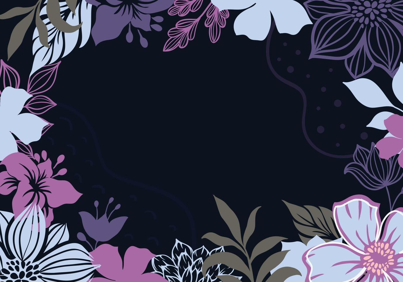 hermosa plantilla de fondo floral vector