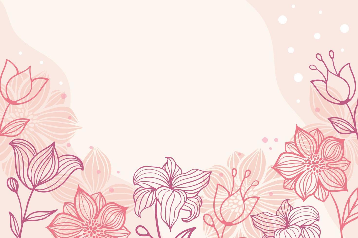 Beautiful floral background template vector