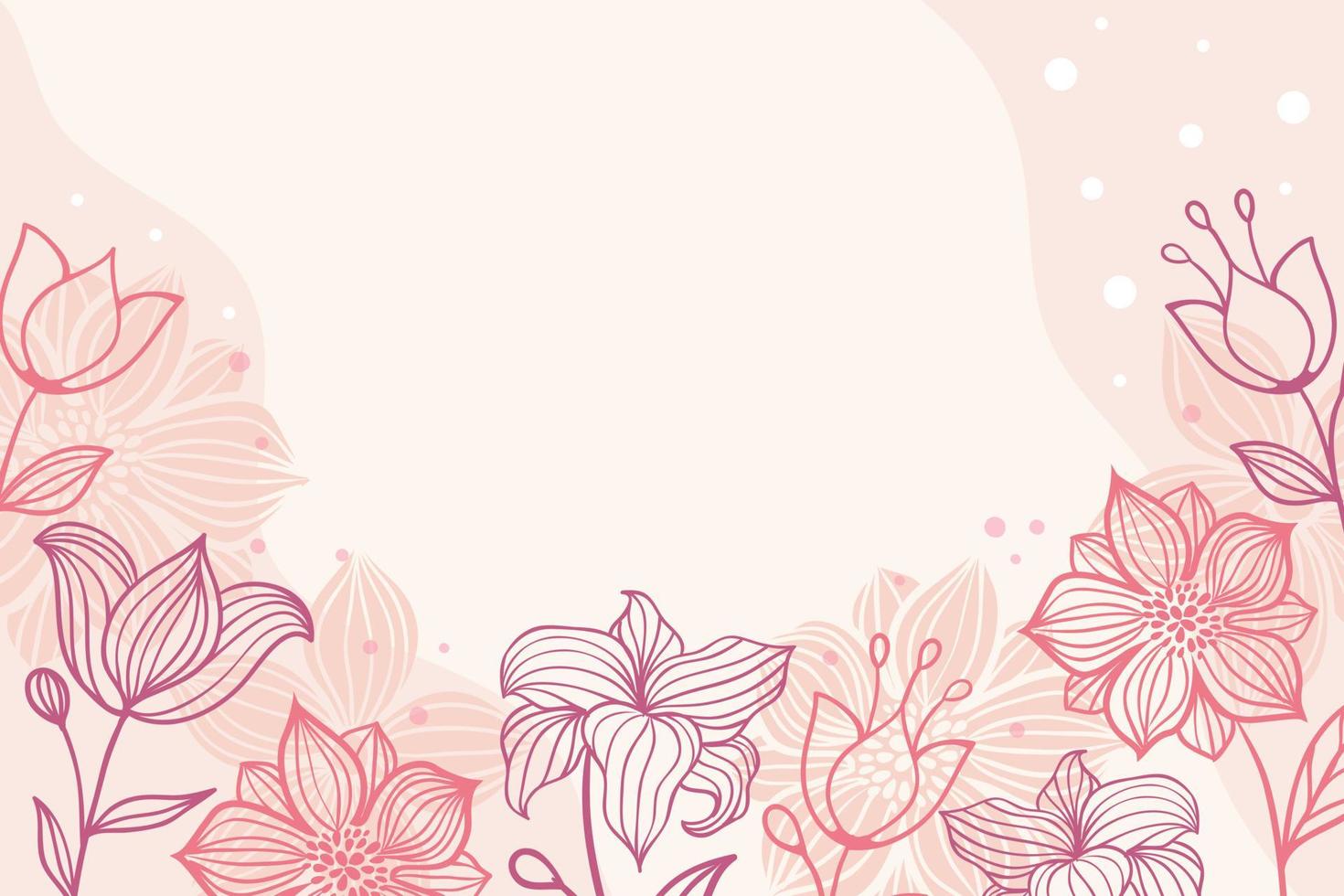 hermosa plantilla de fondo floral vector