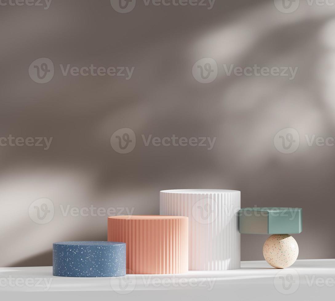 Abstract Minimal Modern Podium Platform For Product Display Showcase 3D Rendering photo
