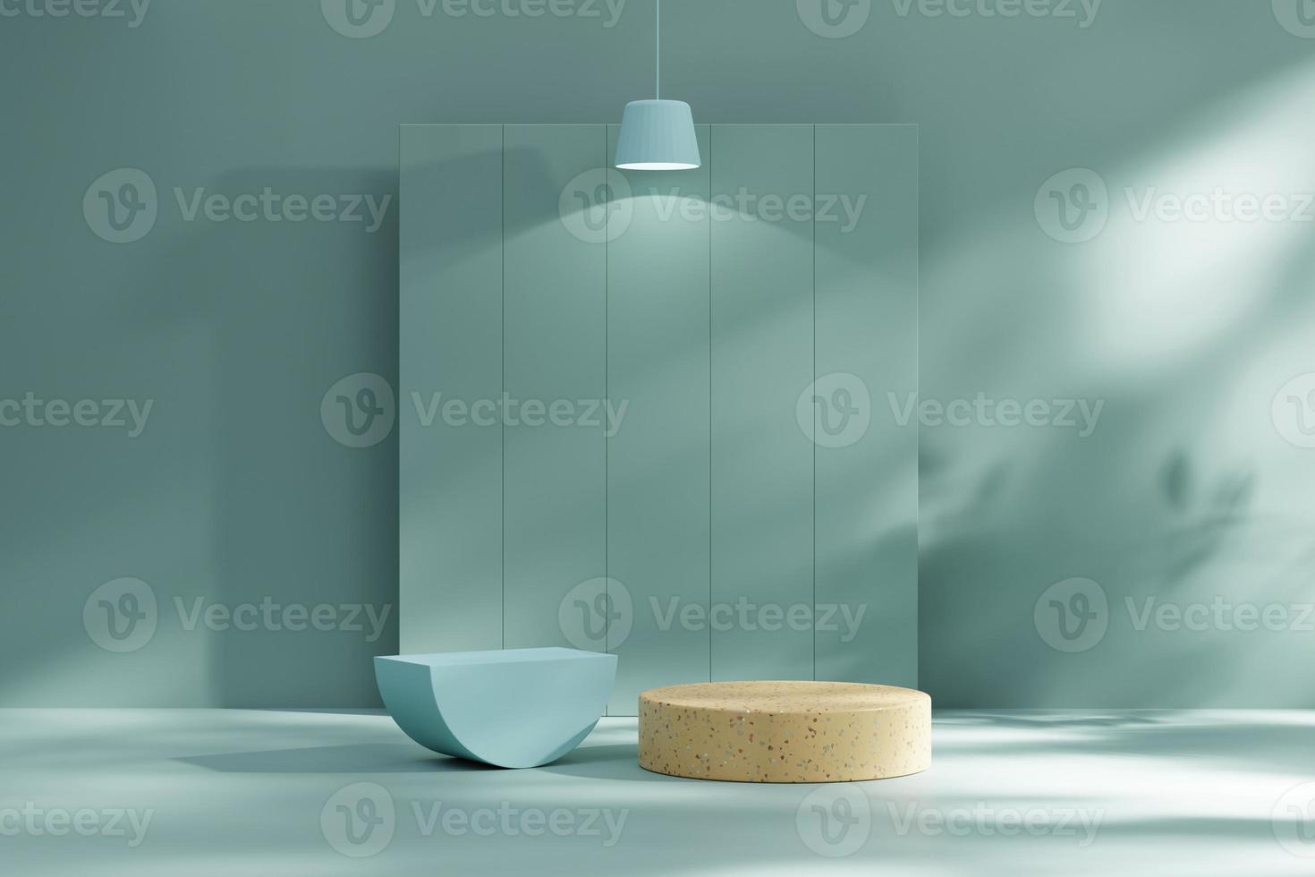 Abstract Podium Platform For Product Display Showcase 3D Rendering photo