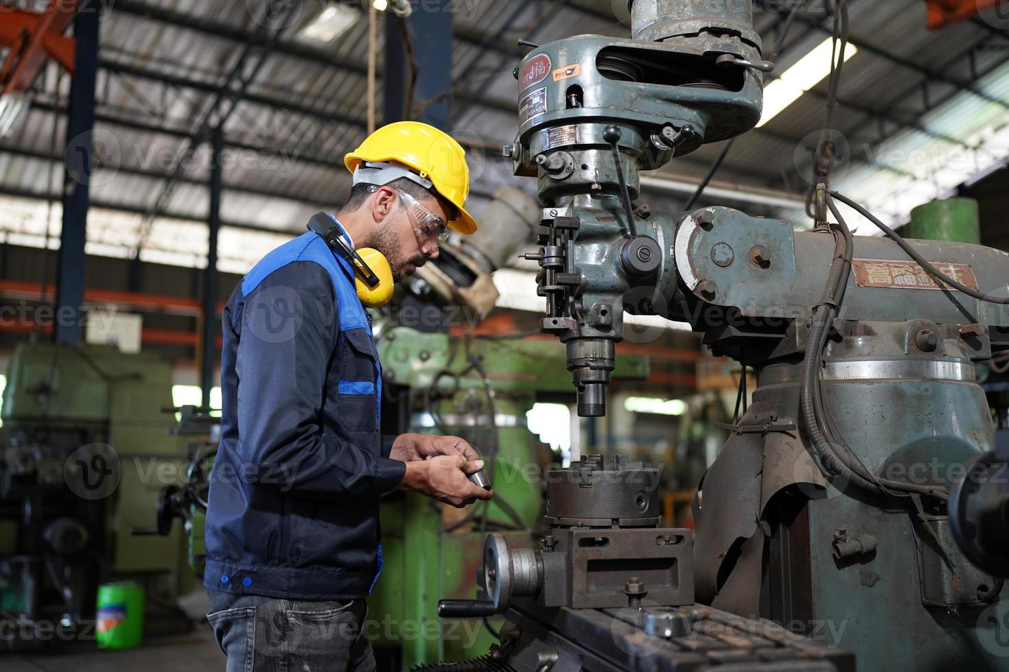 Professional men engineer worker skills quality, maintenance, training industry factory worker , warehouse Workshop for factory operators, mechanical engineering team production. photo